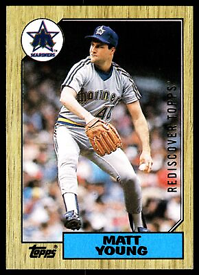 #ad Matt Young Seattle Mariners 1987 Topps #19 2017 Rediscover Gold Buyback $3.99