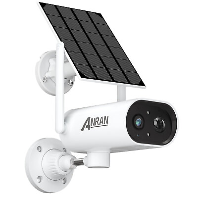 #ad 3MP HD Pan 180° Solar Security Camera Outdoor Wireless WiFi Battery Camera Audio $54.99