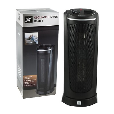 #ad Space Heater 1500W Portable Adjustable 2 Power Settings Oscillating Tower $47.99