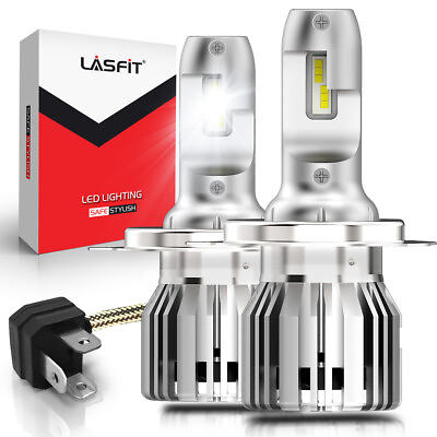 #ad 2x Lasfit LCplus 9003 H4 LED Headlight Bulbs Kit High Low Beam 50W 6000K White $39.99