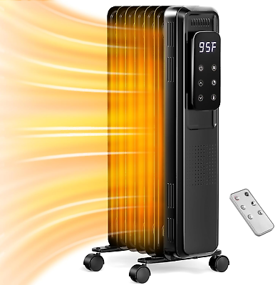 #ad Radiator Heater1500W Electric Portable Space Oil Filled Heater with LCD Display $70.45
