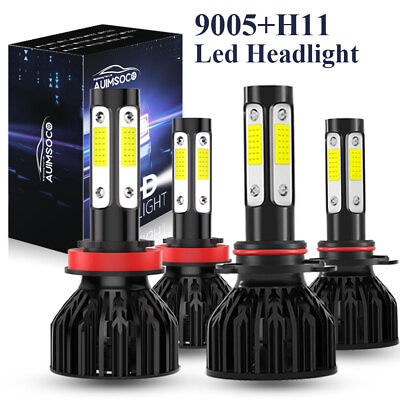 #ad 4Pcs LED Headlight High Low Beam Bulbs White IP68 For Ford Taurus 2008 2009 Kit $45.99