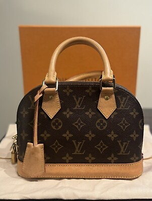 #ad Louis Vuitton Alma Monogram Shoulder Bag BB Brown Canvas $999.99