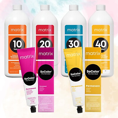 #ad Matrix SoColor Pre Bonded Permanent Hair Color 3oz or Developer Choose Yours $13.99