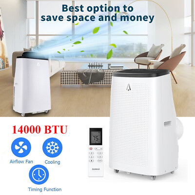 #ad 14000BTU 110V Air Conditioner Dehumidifier Fan Portable AC with Remote Control $380.00
