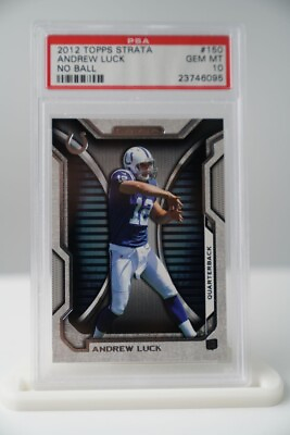#ad 2012 TOPPS STRATA CARD #150 ANDREW LUCK RC NO BALL PSA 10 GEM MT $20.99