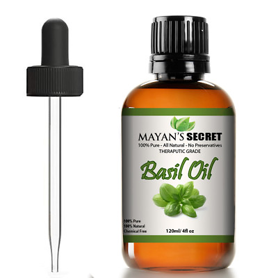 #ad Basil Essential Oil 100% Pure Virgin Natural Mayan#x27;s Secret Huge 4oz $11.99