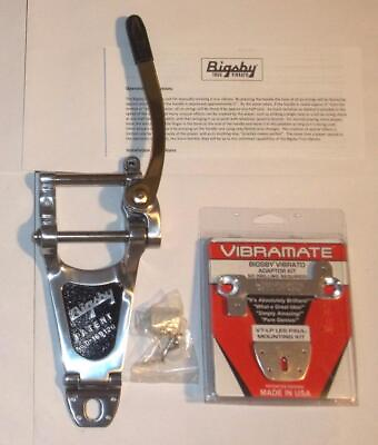 #ad Bigsby® B7 Chrome Vibrato Tailpiece amp; Vibramate V7 LP Arch Top Semi Hallow New $199.95