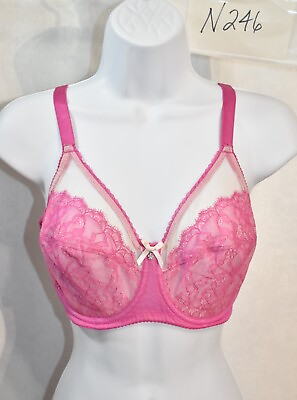 #ad Wacoal Bra Size 36D Pink Lace Sheer 855186 $27.99