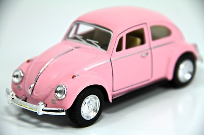 #ad 5quot; Kinsmart 1967 VW Volkswagen Beetle Diecast Model Toy Car 1:32 Pastel Pink $8.98
