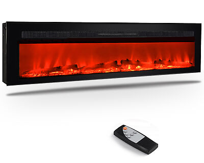#ad 60 inch Electric Fireplace 20 Realistic Flame Wall Mounted Recessed Fireplace $239.99