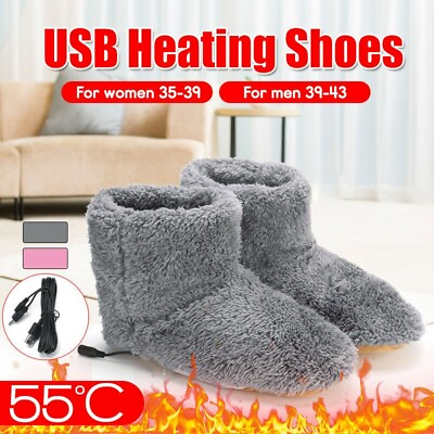 #ad Winter USB Heater Foot Shoes Electric Shoes Warming Pad Plush Warm Electric3306 $14.74