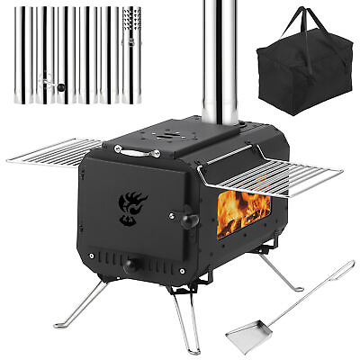 #ad Wood Burning Stove for Camping Cast Iron Wood Stove Tent Heaters for Camping $118.29