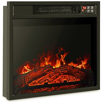 #ad 23quot; Electric Infrared Fireplace Insert Log Flame Heater w Remote Control 1400W $119.98