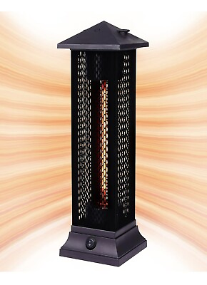 #ad ELECTRIC Patio Heater Outdoor Heater 1200W Freestanding Infrared Heater with M $114.00