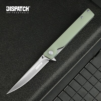 #ad EDC Folding Pocket Knife 8CR14 Blade Ball Bearing Flipper Knives G10 Handle $17.99