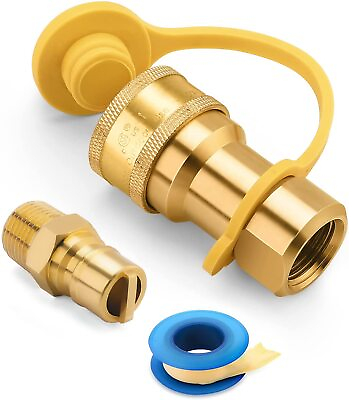 #ad 1 2quot; QDD LP Gas Quick Connect Fittings with Male Insert Plug Natural Gas Propan $16.99