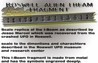 #ad Roswell UFO I beam solid metal Replica $15.99