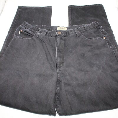 #ad L.L. Bean Jeans Men#x27;s 38x34 Black Double L Hidden Comfort Natural Fit 5 Pocket $26.99