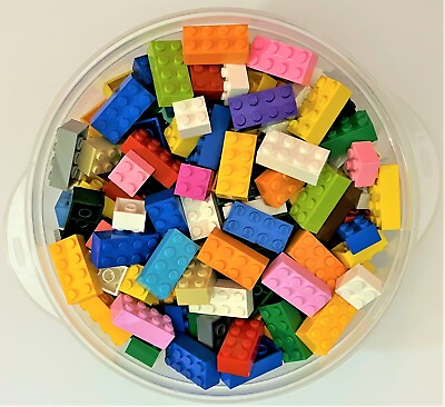 #ad 50 LEGO Basic Bricks Sizes 2x2 amp; 2x4 Bulk Lot Mix of colors VERY POPULAR $8.92