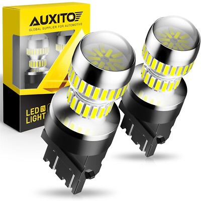 #ad AUXITO 3157 4114 4157 LED DRL Daytime Running Light Bulb White 2800LM ERROR FREE $13.29