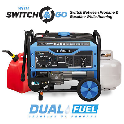 #ad Pulsar 5250 Watts Dual Fuel Hybrid Gas Propane Portable Generator PG5250B $549.74