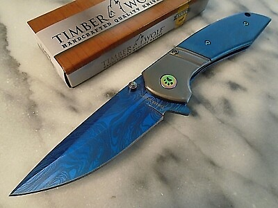 #ad Timber Wolf Blue Celestia Fancy Assisted Open Pocket Knife TW575 7.90quot; OA New $21.99