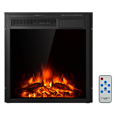 #ad 22.5quot; Electric Fireplace Insert Freestanding Heater Log Flame w Remote Control $159.99