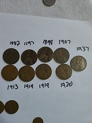 #ad bb10 Great Britain lot Old Dates $13.00