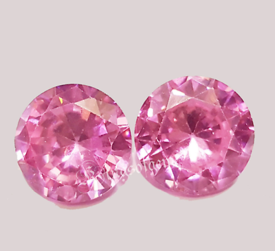 #ad 22 Ct 2 PC Certified Natural Pink Zircon Round Best Making Sale Going on $15.76