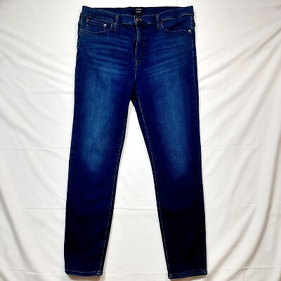 #ad J.Crew Jeans Womens 32 High Rise Skinny Dark Wash Denim $9.59