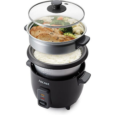 #ad 6 Cup Black Rice Cooker And Rice Steamer With Non Stick Cooking Pot Kitchen US $19.75