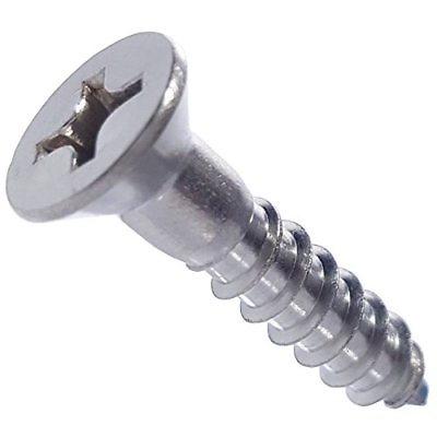 #ad #4 x 1quot; Phillips Flat Head Wood Screws 316 Marine Stainless Steel Qty 25 $9.82