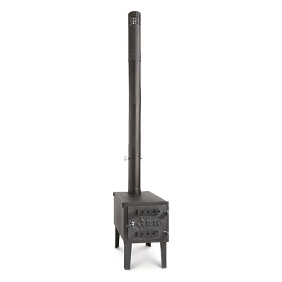 #ad LARGE Wood Burning Stove Outdoor Camping Cast Iron Steel Fire Box Heat Cabin $238.99