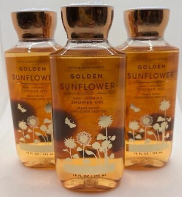 #ad Bath amp; Body Works Golden Sunflower Shower Gel 10 oz x3 $26.35