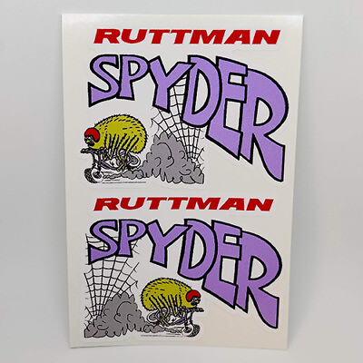 #ad RUTTMAN SPYDER Mini Bike DECALs Vinyl STICKERs Left and Right Facing 4quot; $4.69
