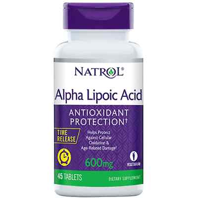 #ad Natrol Alpha Lipoic Acid Time Release 600 mg 45 Tabs $11.99