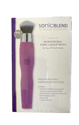 #ad Michael Todd Sonic Blend Makeup Brush Antimicrobial Pink Charger Case New Sealed $30.00