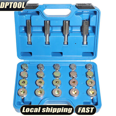 #ad Oil Pan Thread Repair Set 64pc Sump Gearbox Drain Plug Tool Kit M13 M20 $34.00