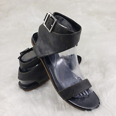 #ad FRANCO SARTO Benita Black Leather Strappy Sandals Womens Size 8.5 M $20.99
