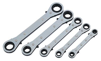 #ad 5 Piece Ratchet Ring Spanner Wrench Set Metric 6 21mm GBP 15.49
