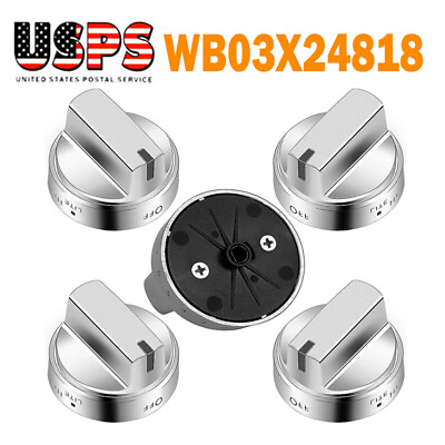 #ad 5PCS Wb03x24818 Stove Knob Gas Assembly with GE Burner Accessories Replaces Part $32.98