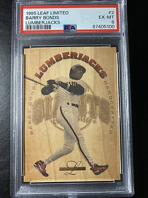 #ad 1995 LEAF LIMITED BARRY BONDS LUMBERJACKS #2 PSA 6 Baseball Card 1157 5000 $37.95