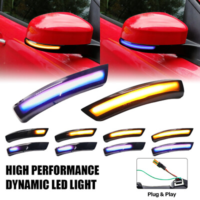 #ad For Ford Mondeo Mk4 Focus Mk2 Mk3 Sequential LED Side Mirror Turn Signal Lights $22.99