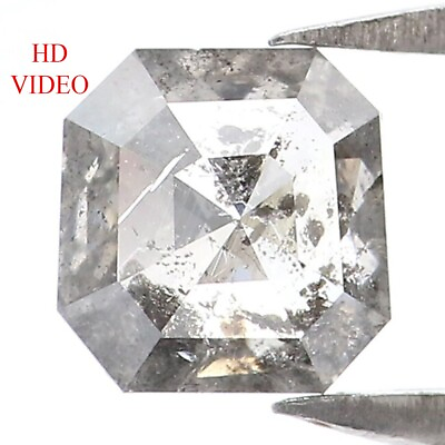 #ad 0.48 CT Natural Loose Radiant Diamond 5.20 MM Black Grey Color Diamond NQ7214 $176.00