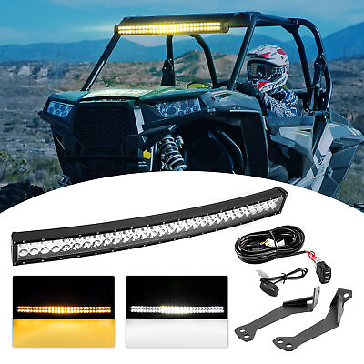 #ad Amber White Strobe 32quot; LED Light BarRoof Mount Wire For Polaris RZR XP 1000 900 $109.99