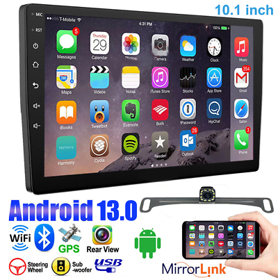 #ad #ad 10.1quot; Android 13 For Apple Carplay Car Stereo Radio GPS Navi WiFi 2 Din Camera $79.89