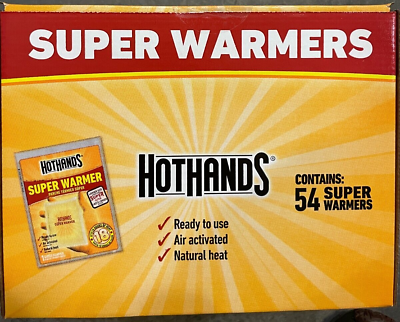 #ad 54 HotHands SUPER WARMER Large Hand Warmer Up to 18 Hours EXP 7 2026 $34.99