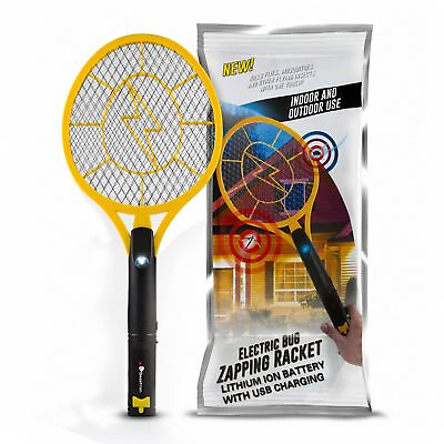 #ad New Rechargeable Insect Mosquito Bug Zapper Racket LED FREE SHIPPING from USA $21.99