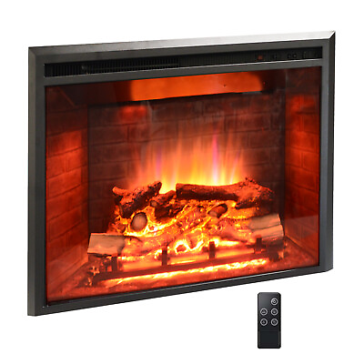 #ad Electric Fireplace Insert Heater Recessed Mounted with Fire Crackling Sound $249.95